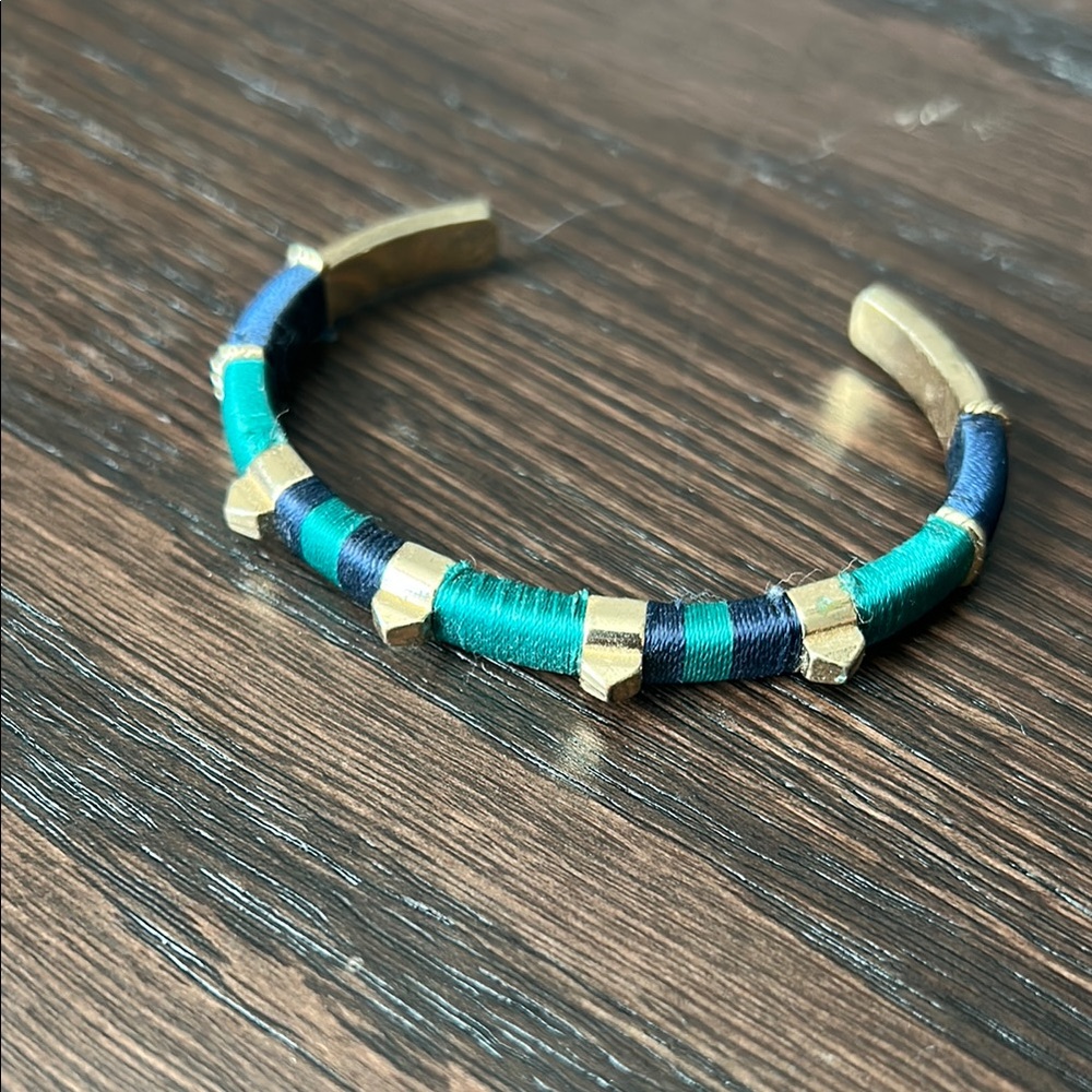 Elegant Gold and Teal Bracelet